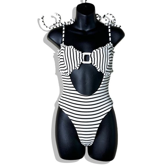 Urban Outfitters x Blue Life Majorca Striped One-Piece Swimsuit - Picture 8 of 12